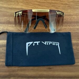 Pit Viper Sunglasses with Gold and Brown Tint